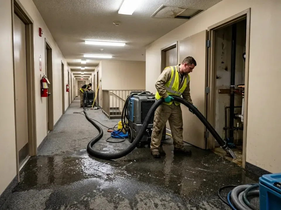 multi-unit-apartment-hallway-f-005 — frequently asked questions, Emergency Burst Pipe Water Extraction & Removal in Cookevil…